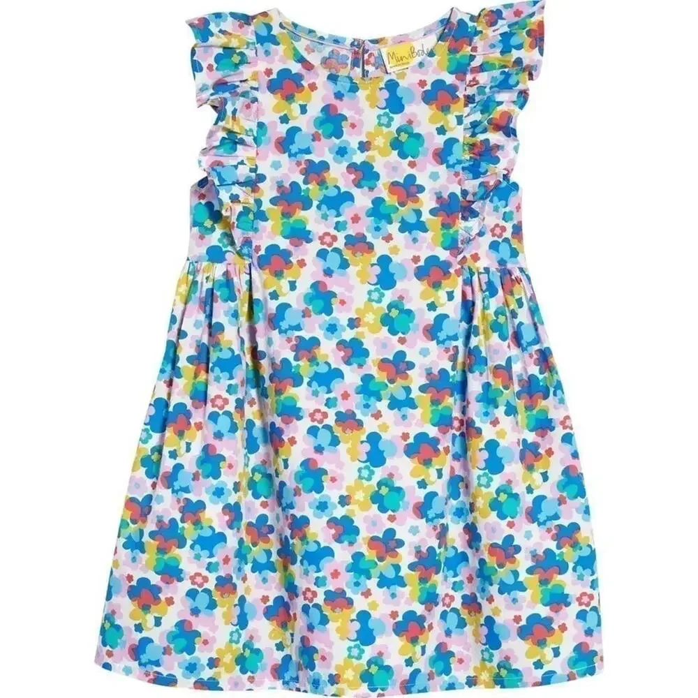 NWT❤️Mini Boden Print Sleeve Dress sz5/6Y